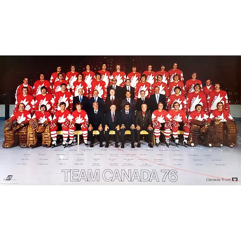 Team Canada Hockey 1976 Official Team Portrait Poster - Worldsport Properties