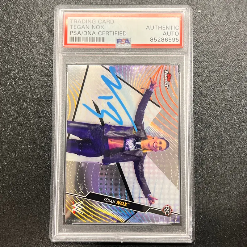 2020 Topps Finest NXT #94 Tegan Nox Signed Card PSA/DNA Slabbed AUTO WWE RC