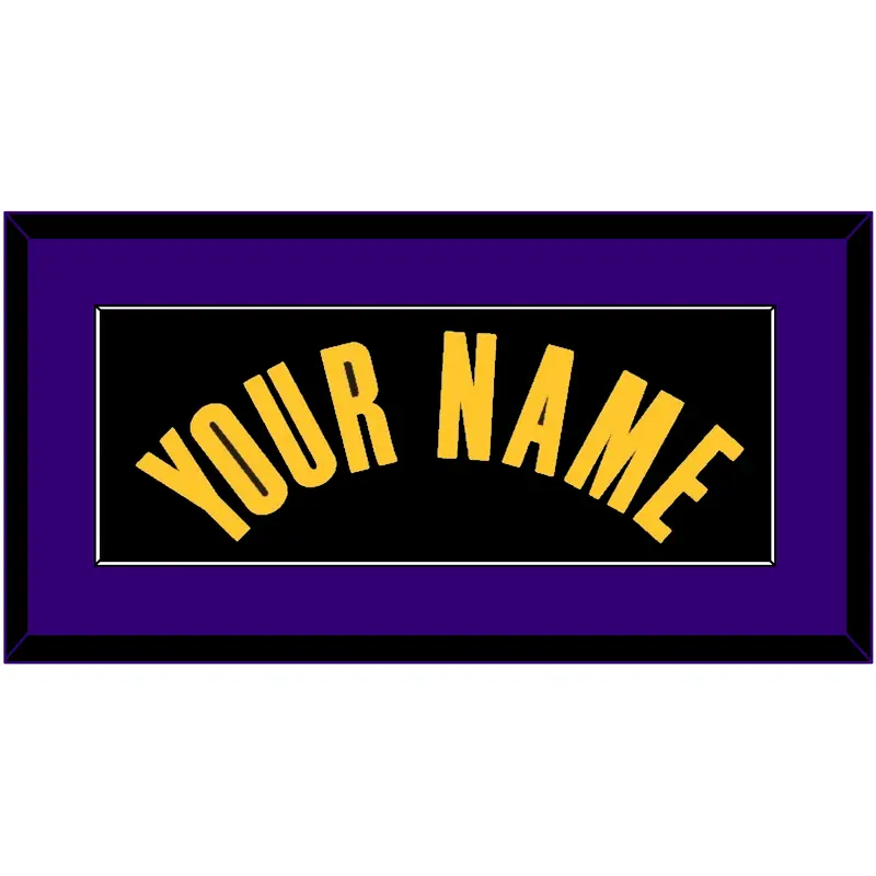 Los Angeles Name - Black Earned (2020-2021) - Single Mat 2