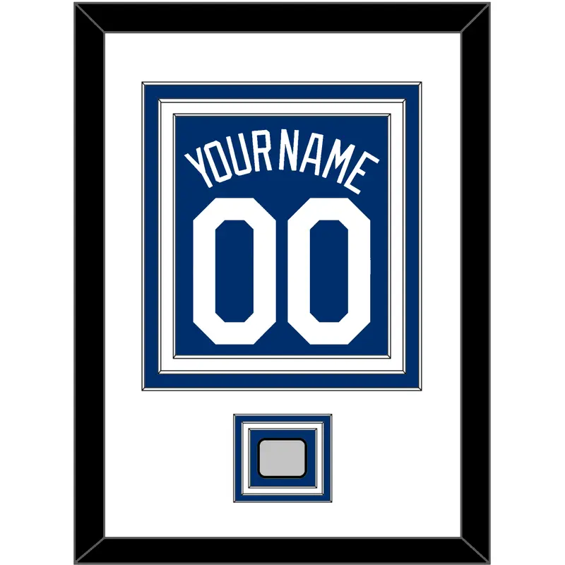Los Angeles Name, Number & World Series Jersey Patch - Alternate Road Blue - Triple Mat 1