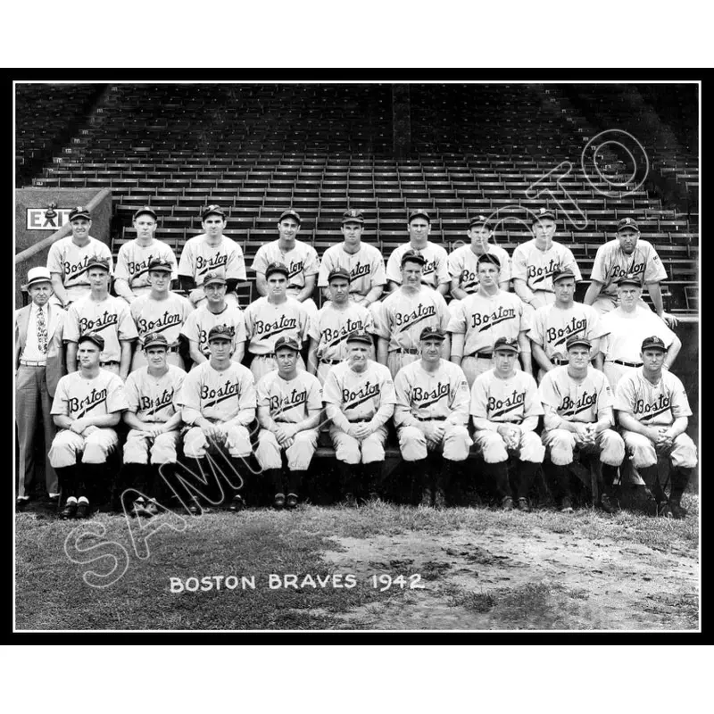 1942 Boston Braves 8X10 Photo - Lombardi Stengel - 1446