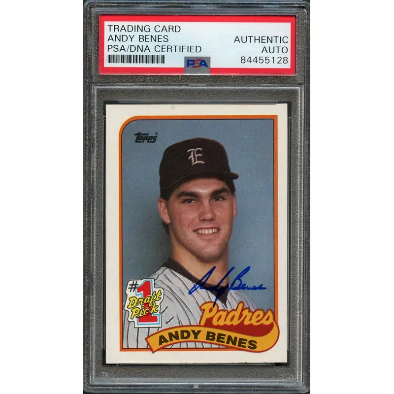 1989 Topps #437 Andy Benes Signed Card PSA Slabbed Auto Padres