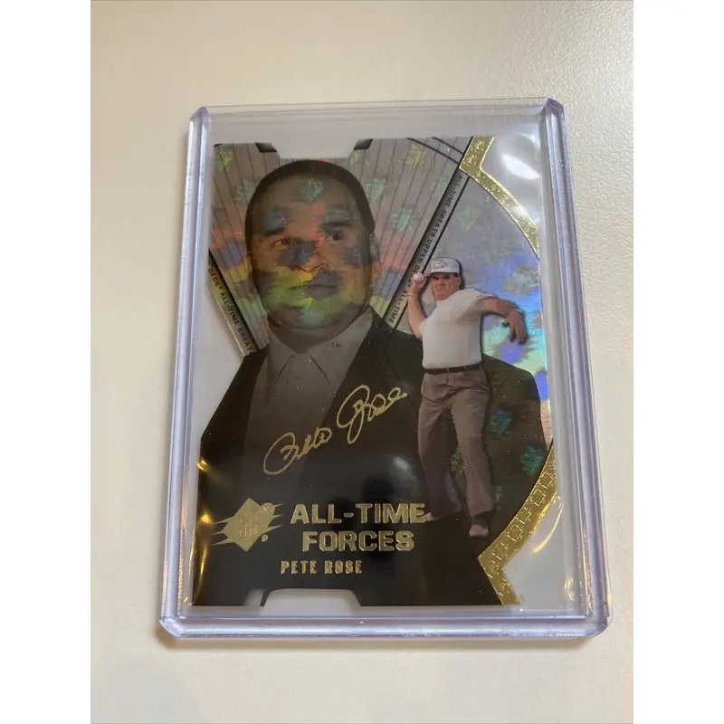 2012 Upper Deck SPX All Time Forces Pete Rose Auto Signed Baseball Card
