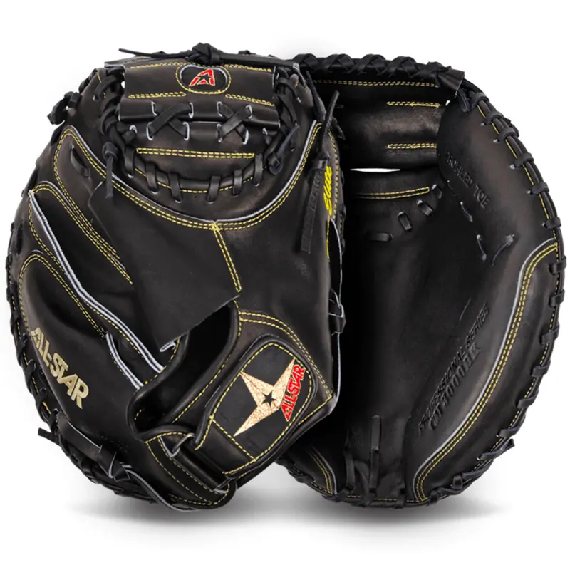 All-Star Pro Elite 33.5" Solid Black Catchers Mitt/Glove - CM3000SBK-1