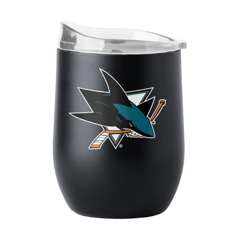 San Jose Sharks 16oz Flipside Powder Coat Curved Bev