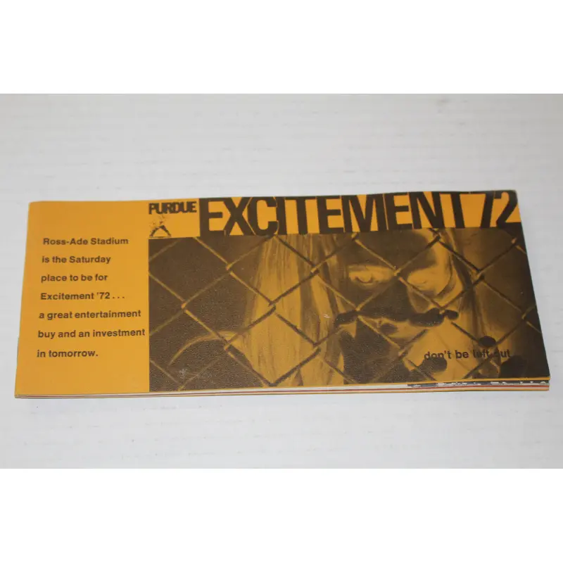 1972 Purdue University Football Season Ticket Promo Booklet