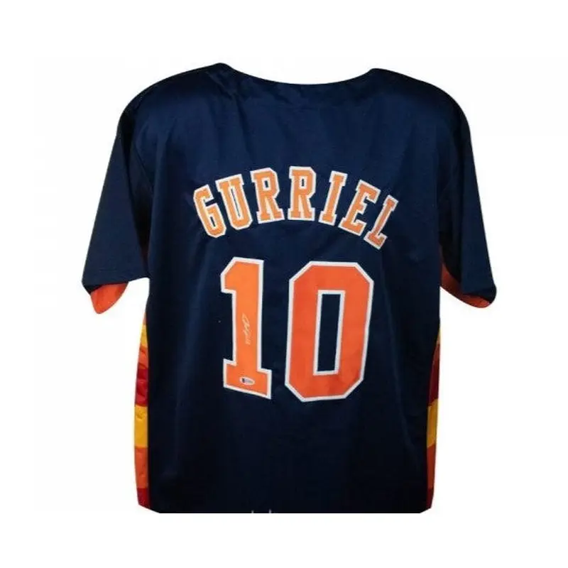 Yuli Gurriel Autographed Houston Astros (Navy Blue #10) Jersey - Beckett