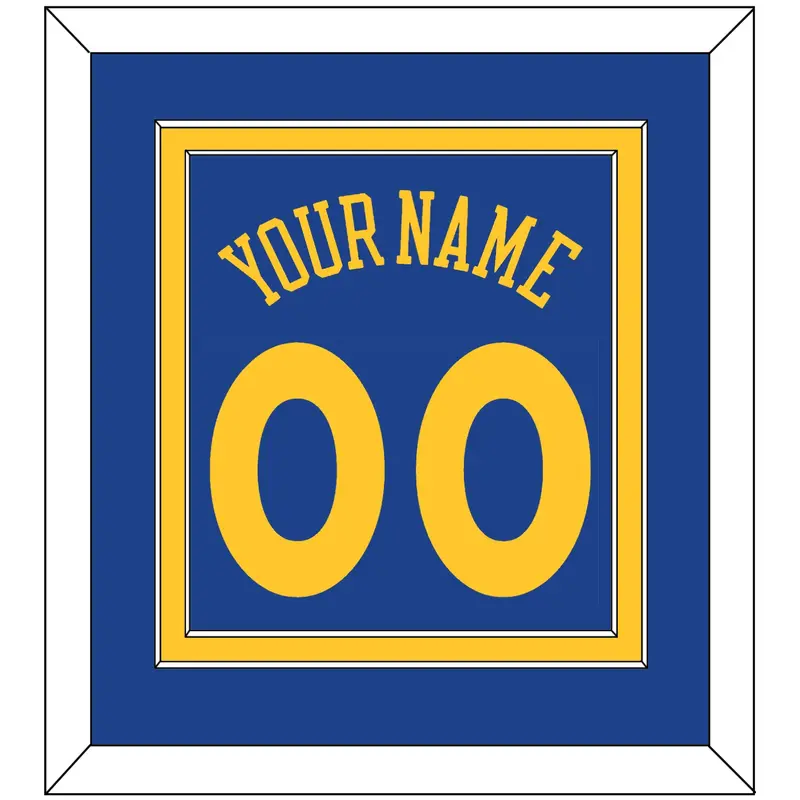 Golden State Name & Number - Road Blue (2010-2019) - Double Mat 2