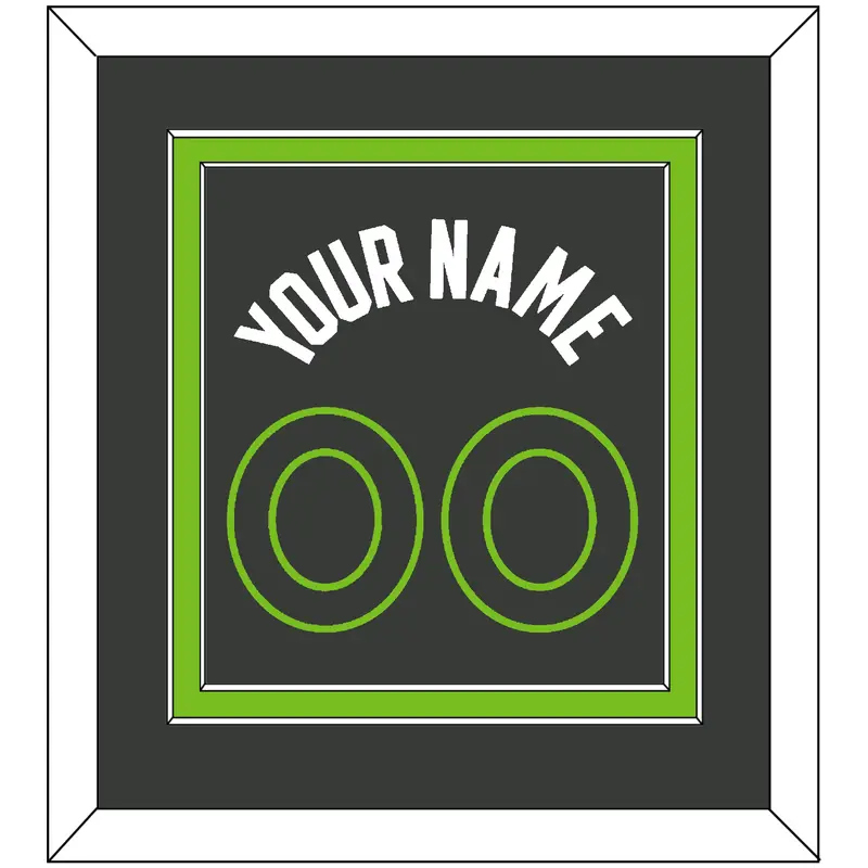 Minnesota Name & Number - Dark Gray Statement - Double Mat 2