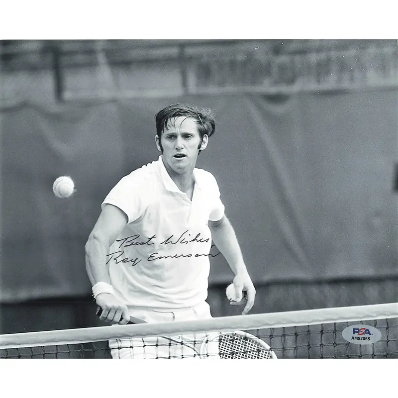 Roy Emerson Signed 8x10 Photo PSA Tennis