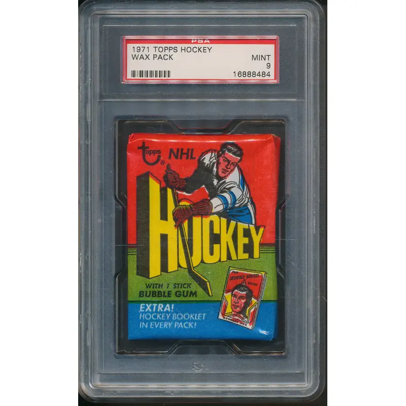 1971/72 Topps Hockey Unopened Wax Pack PSA MINT 9