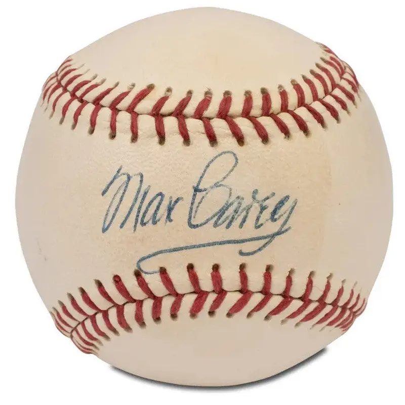 The Finest Max Carey Single Signed Baseball PSA DNA & Beckett COA