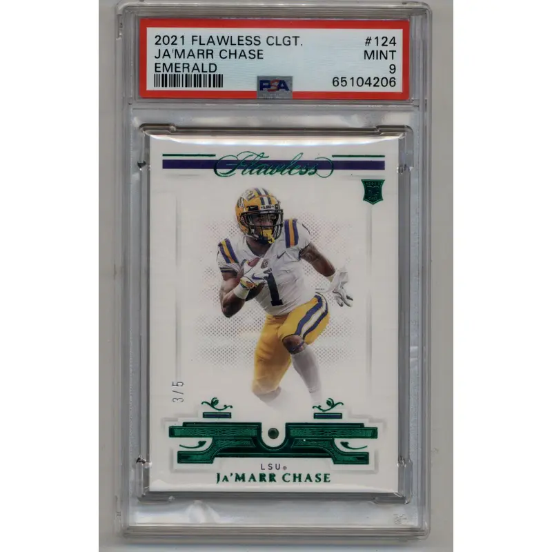 Ja'Marr Chase 2021 Flawless Emerald 3/5 PSA 9 Mint