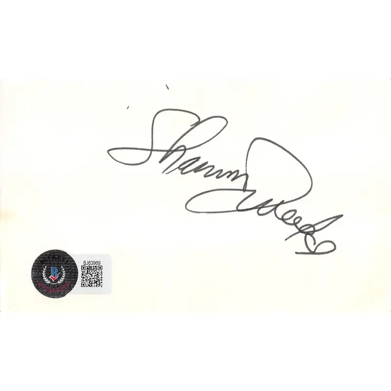 Shannon Tweed Gene Simmons Family Jewels Signed 3x5 Index Card BAS #BJ63969