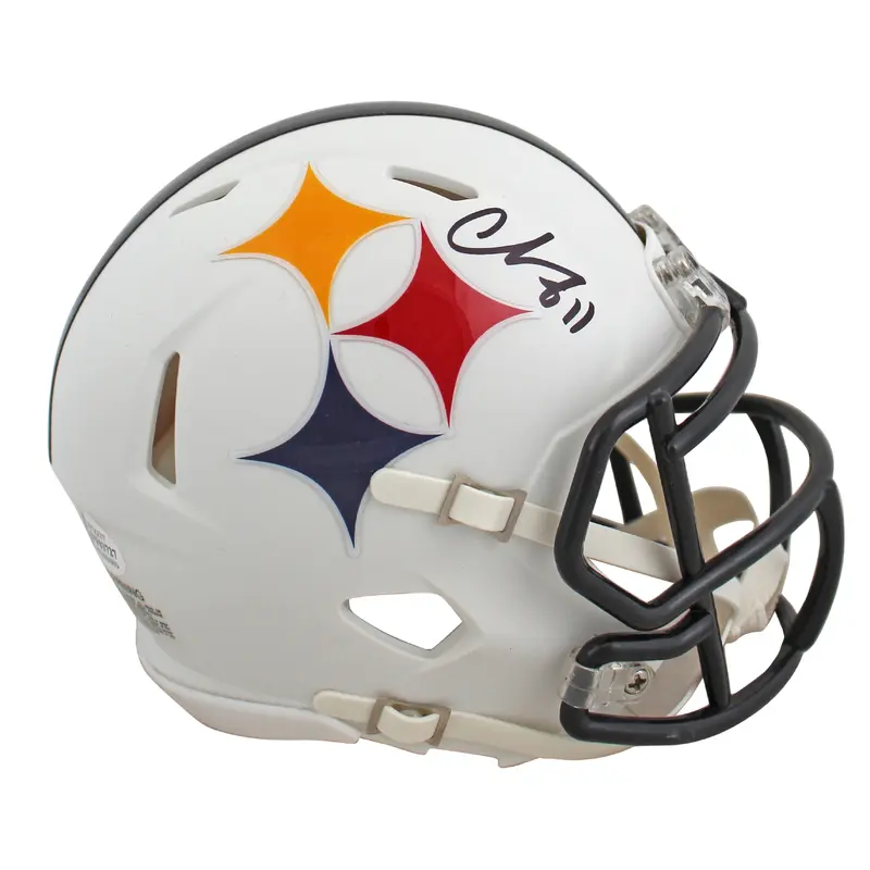 Steelers Chase Claypool Authentic Signed AMP Speed Mini Helmet BAS Witnessed