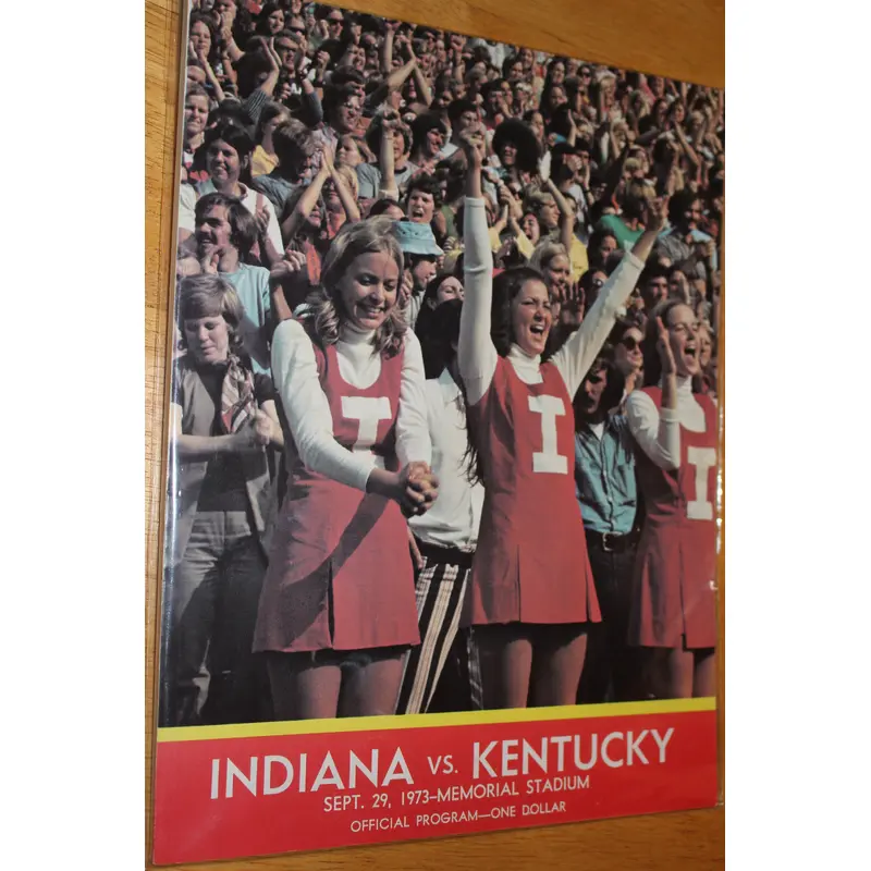 1973 Indiana University vs Kentucky Football Program