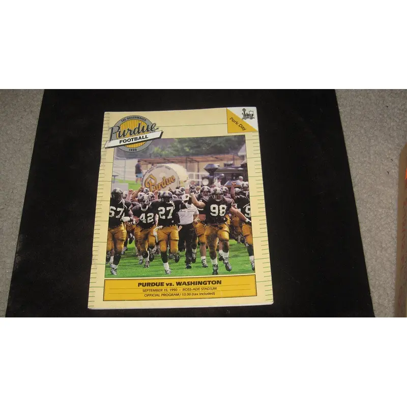 1990 Purdue vs Washington Football Program