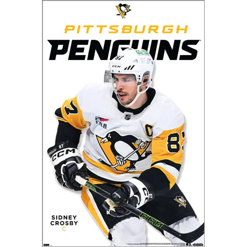 Sidney Crosby "Spotlight" Pittsburgh Penguins NHL Hockey Poster - Costacos 2024