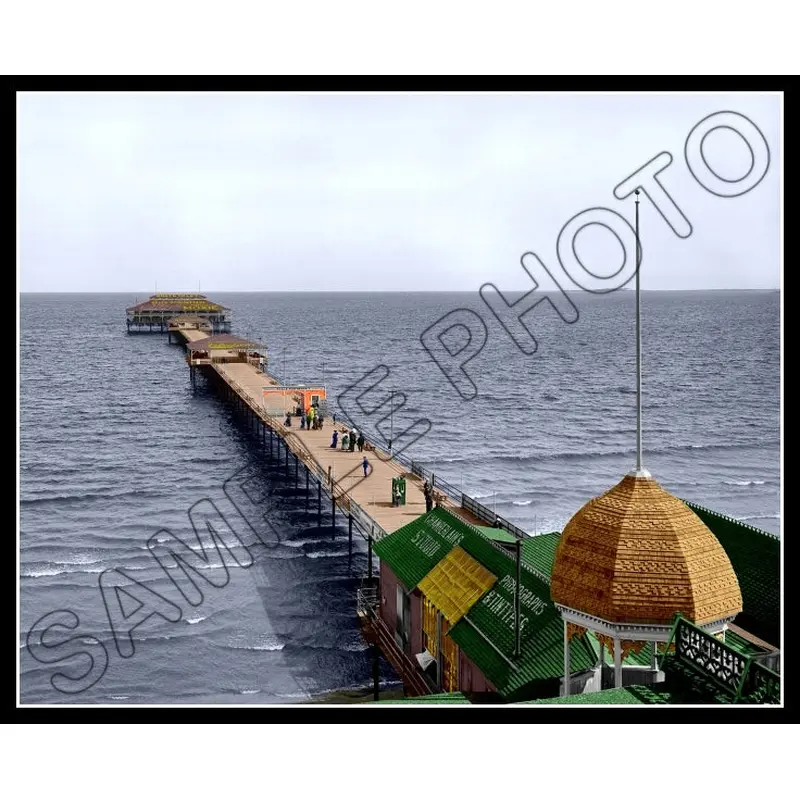 1904 Maine Old Orchard Beach Pier Colorized 8X10 Photo - 2532