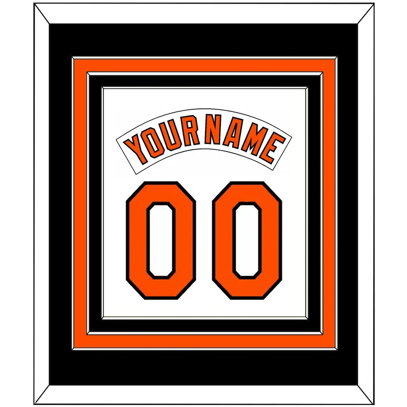 Baltimore Nameplate & Number Combined - Home White (1978-1988) - Triple Mat 3