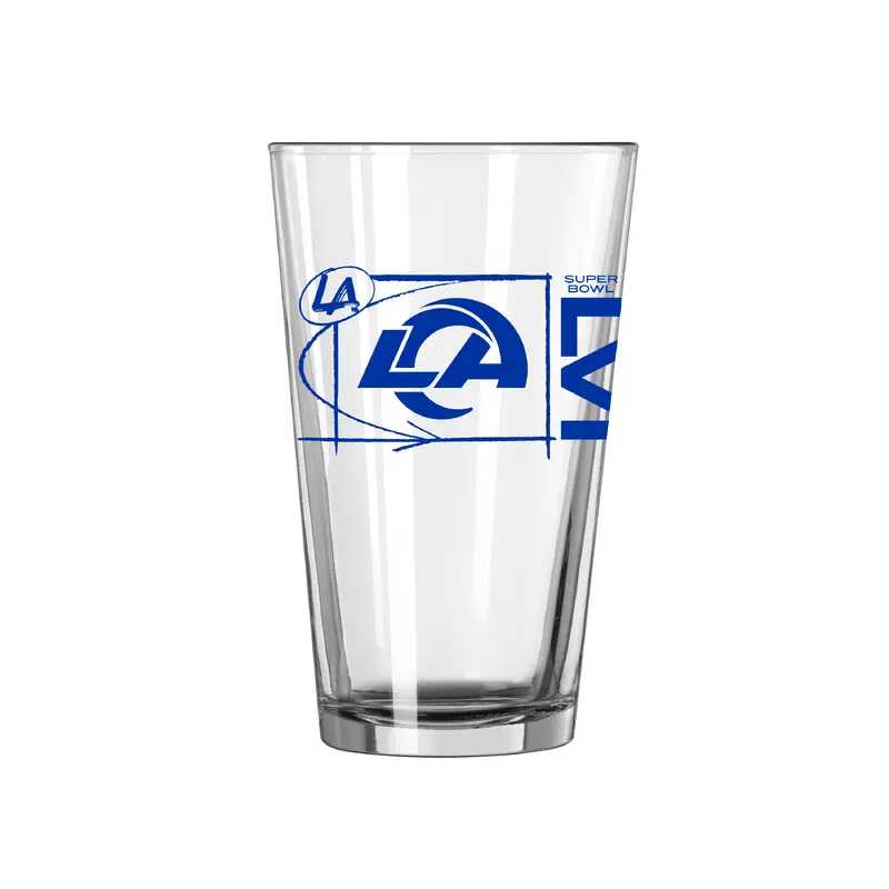 Bud Light/LA Rams 16oz SB Bound Pint Glass
