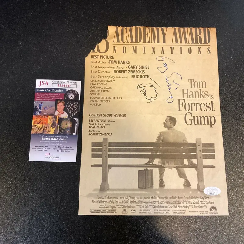 Tom Hanks & Gary Sinise Signed Autographed Forrest Gump Photo JSA COA