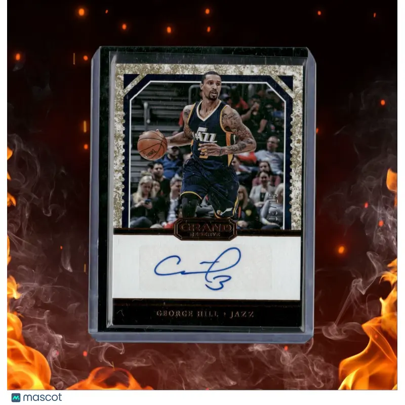 2016-17 Panini Grand Reserve George Hill Signatures Granite Auto 05/15 #15