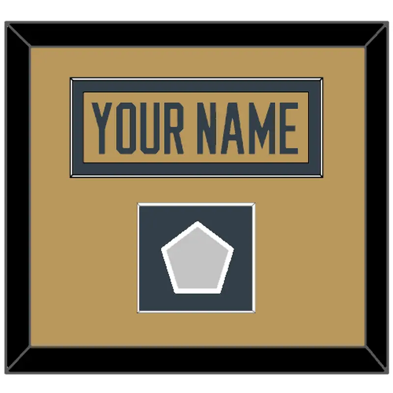 Vegas Nameplate & 2023 Stanley Cup Champions Patch - Alternate Gold - Single Mat 2