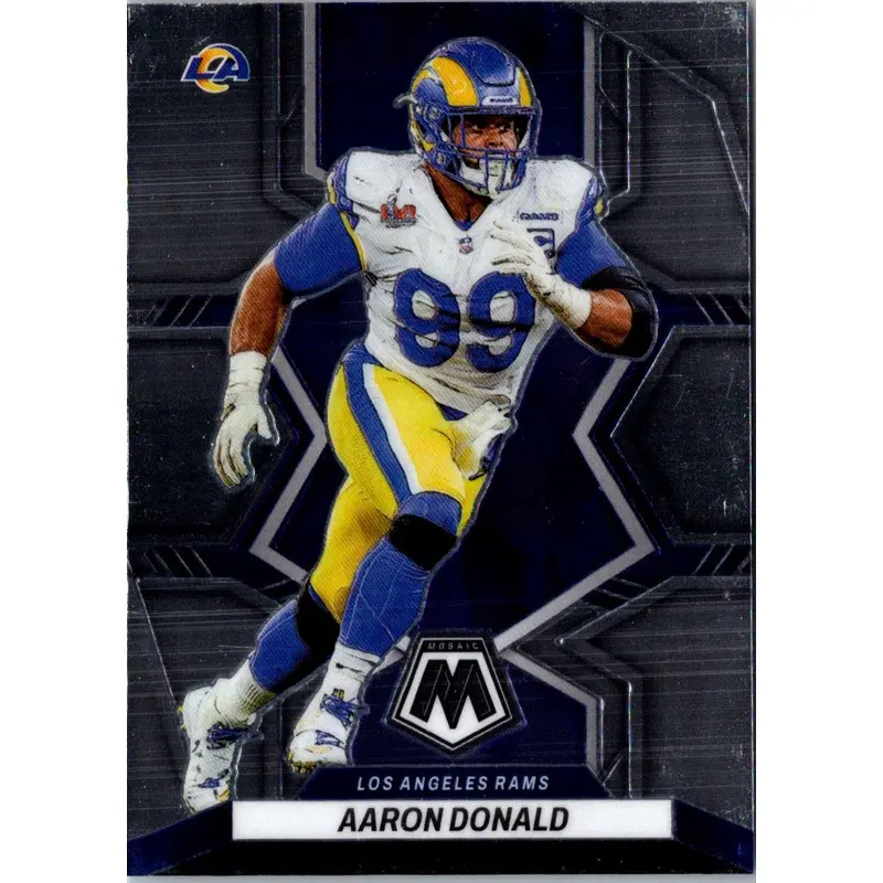 2022 Panini Mosaic Sparkle Blue SP Aaron Donald #112