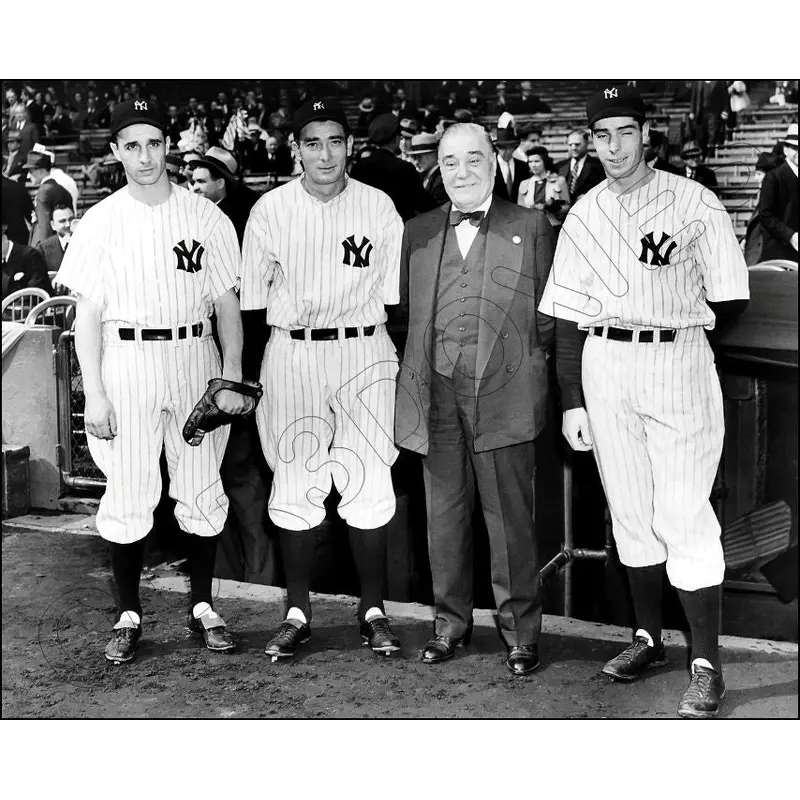 Joe Dimaggio Tony Lazzeri 8X10 Photo - Crosetti Ruppert 1937 Yankees - 1717