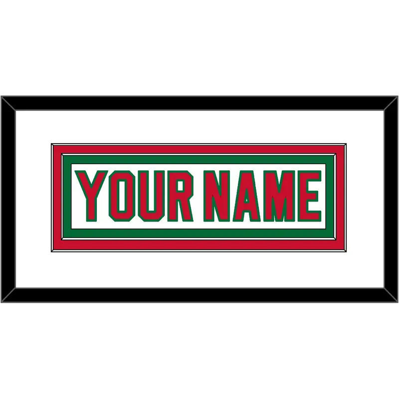 New Jersey Nameplate - Home White (1982-1992) - Double Mat 1