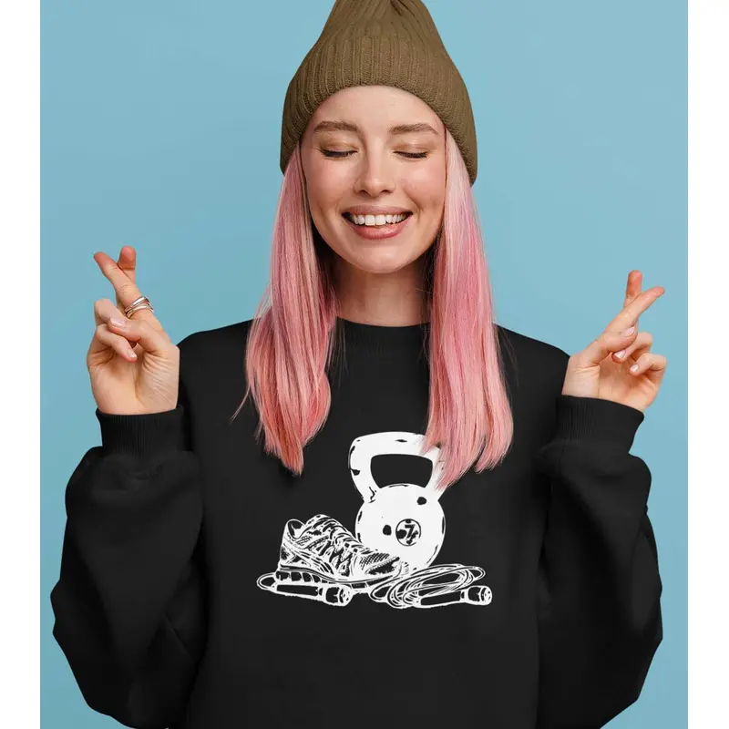 Women's Gym Drop Shoulder Sweatshirt Wod Armour | Kibi Sports