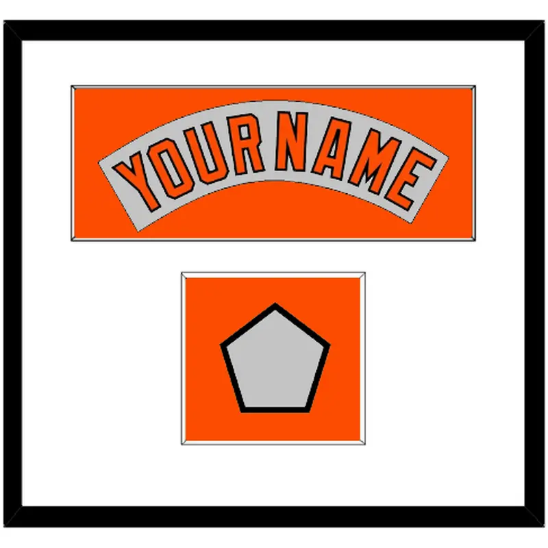 Baltimore Nameplate & World Series Jersey Patch - Road Gray (1978-1988) - Single Mat 1