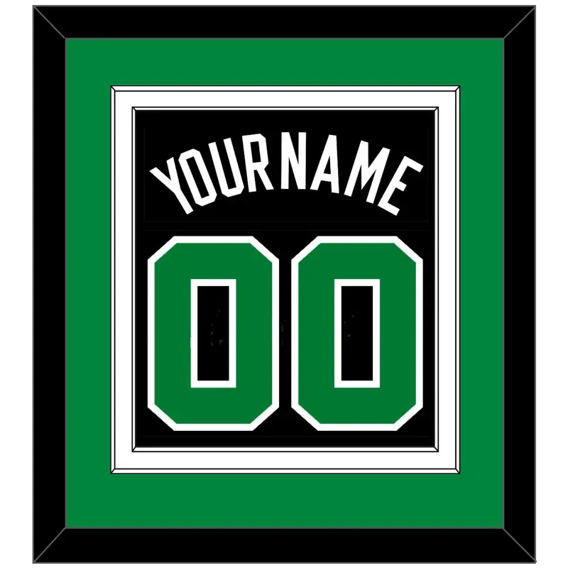Boston Name & Number - Black Statement - Double Mat 2
