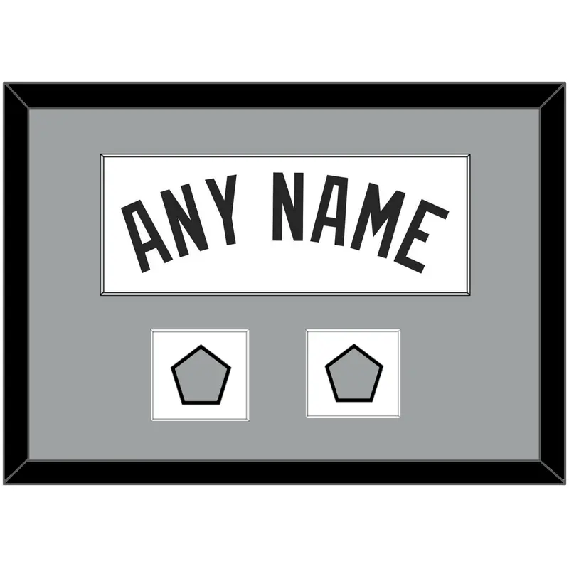 San Antonio Name With 2 Finals Patches - Home White (1989-2002) - Single Mat 3