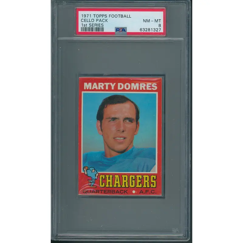 1971 Topps Football 1st Series Cello Pack PSA 8 *1327