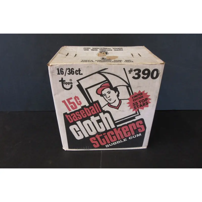 1977 Topps Baseball Cloth Stickers Unopened Wax Case (16 Box)