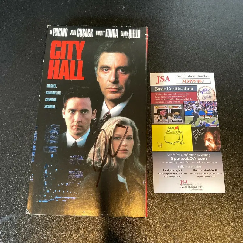 Al Pacino Signed Autographed City Hall VHS Movie With JSA COA