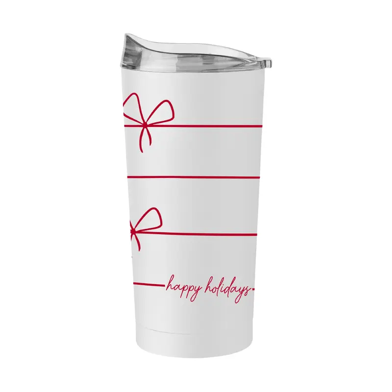 Christmas Ribbon 20oz Powder Coat Tumbler