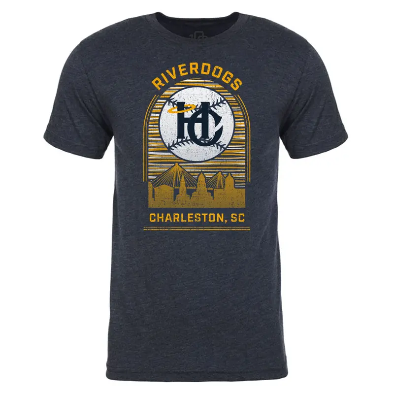 Charleston RiverDogs Holy City Skyline Navy Tee -