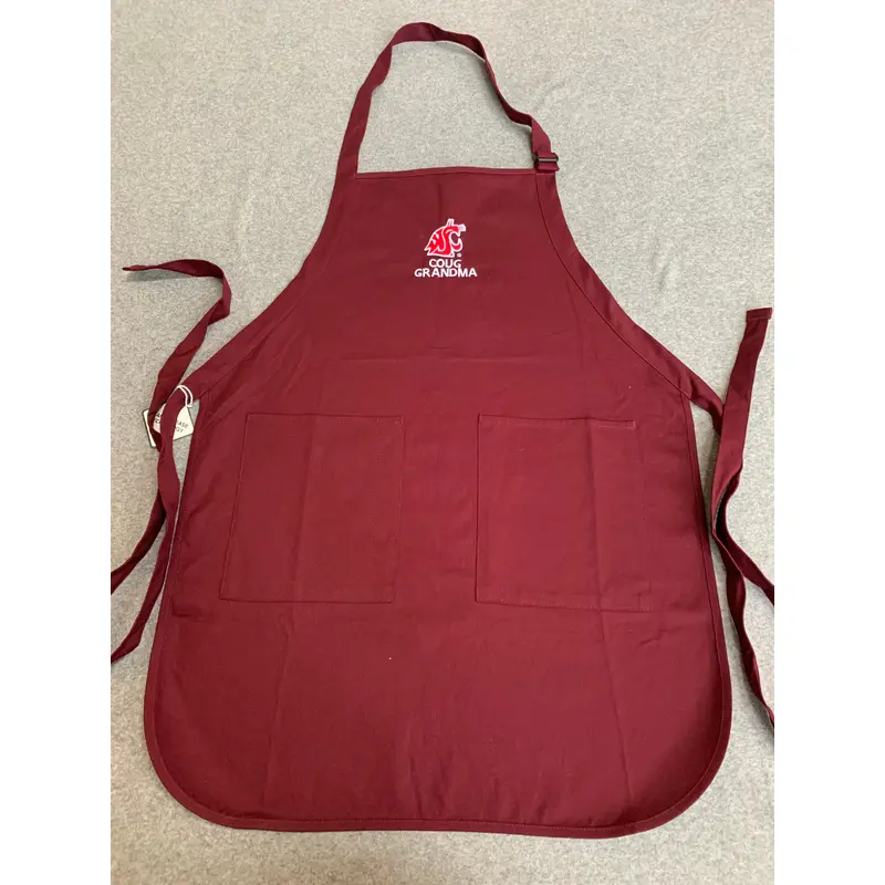 Crimson Grandma Embroidered Apron