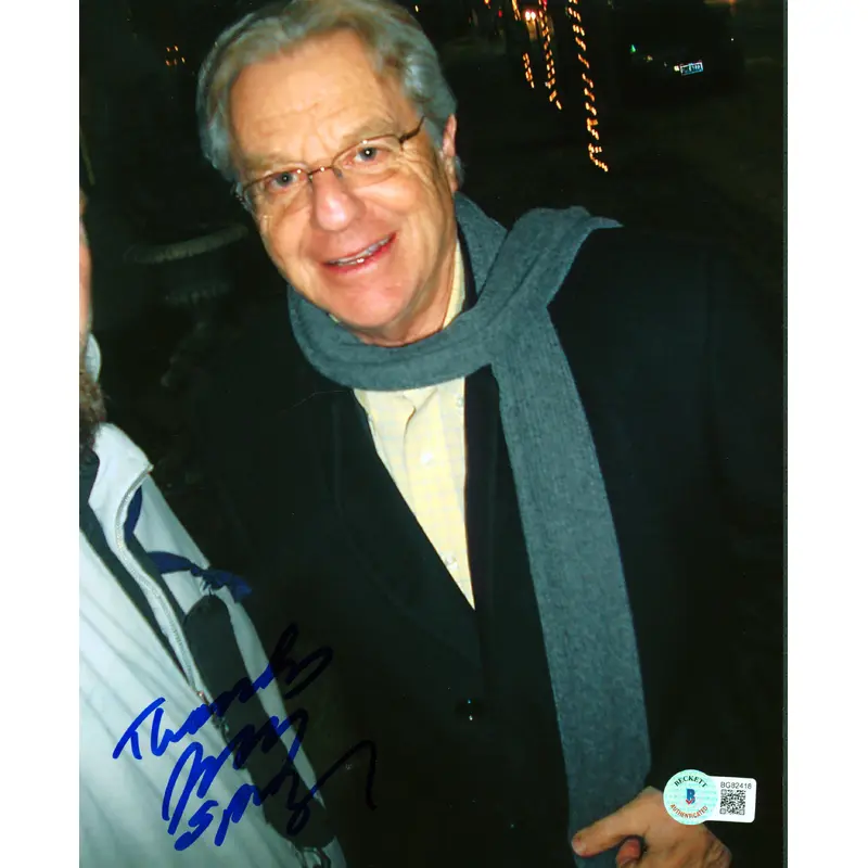 Jerry Springer Thanks Authentic Signed 8x10 Photo Autographed BAS #BG82418