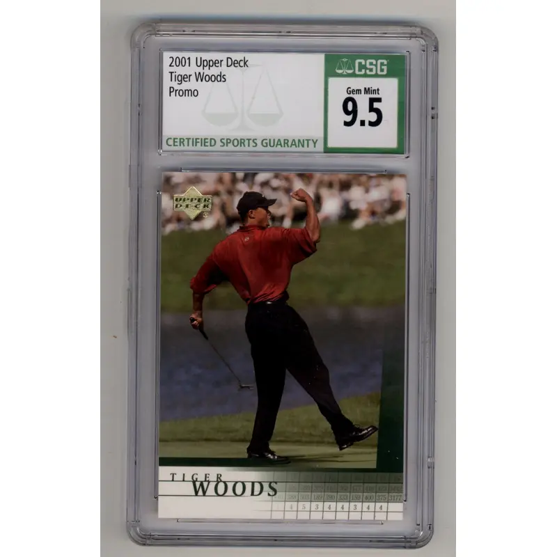 Tiger Woods 2001 Upper Deck Promo CSG 9.5 Gem Mint