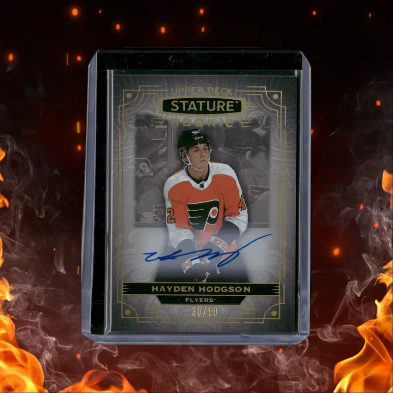 2022-23 Upper Deck Stature Autographs Hayden Hodgson Rookie Auto 30/99 #192