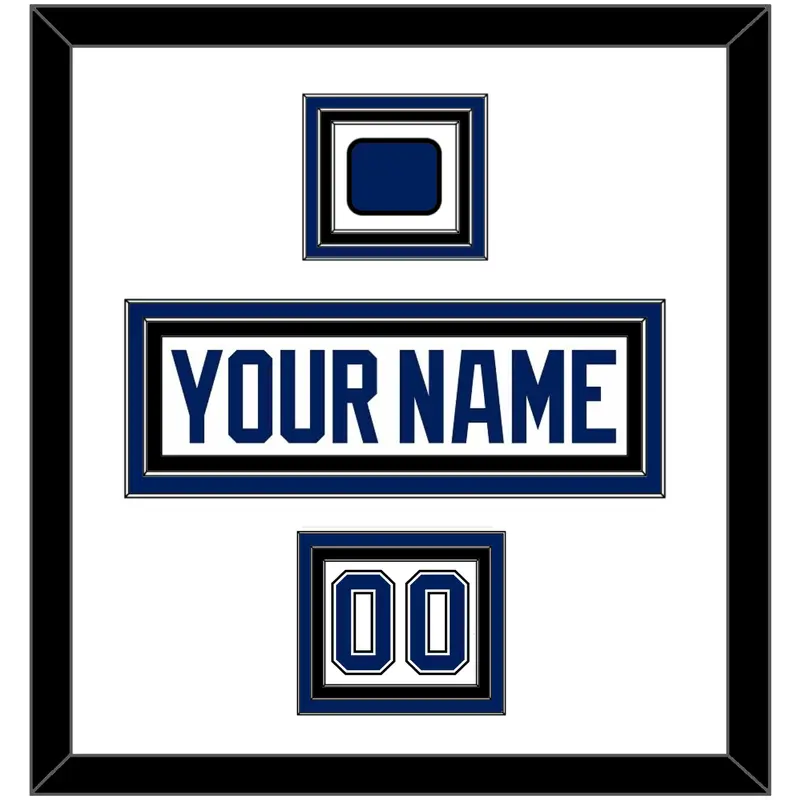 Tampa Bay Nameplate, Number (Shoulder) & Jersey Logo Patch - Road White - Triple Mat 1