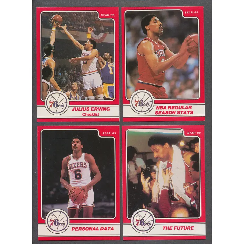 1985 Star Basketball Dr. J Complete Set NM NM/MT
