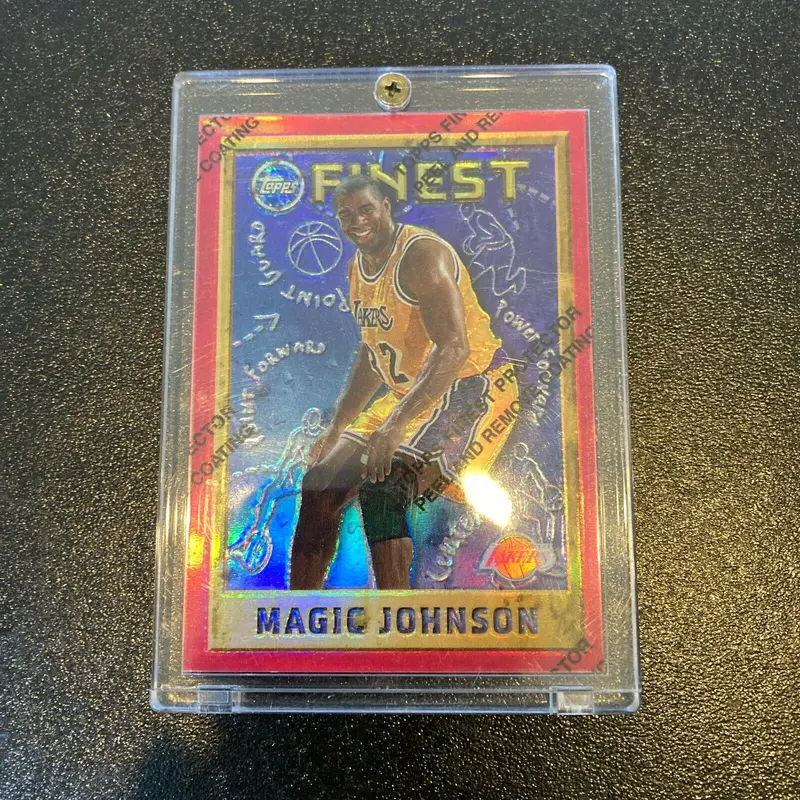 1995-96 Magic Earvin Johnson Topps Finest Refractor #252 Lakers HOF