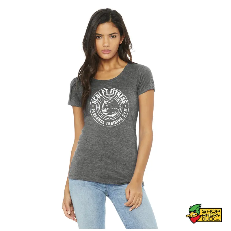 Sculpt Fitness White Circle Logo Ladies T-shirt