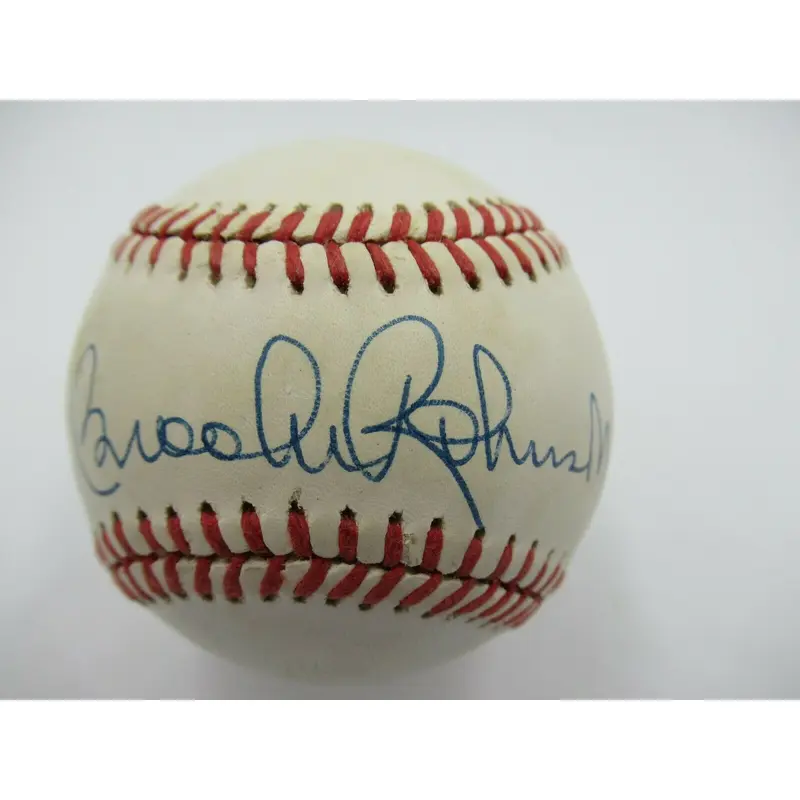 Stan Musial Brooks Robinson Baseball Greats Signed MLB Baseball JSA Sticker