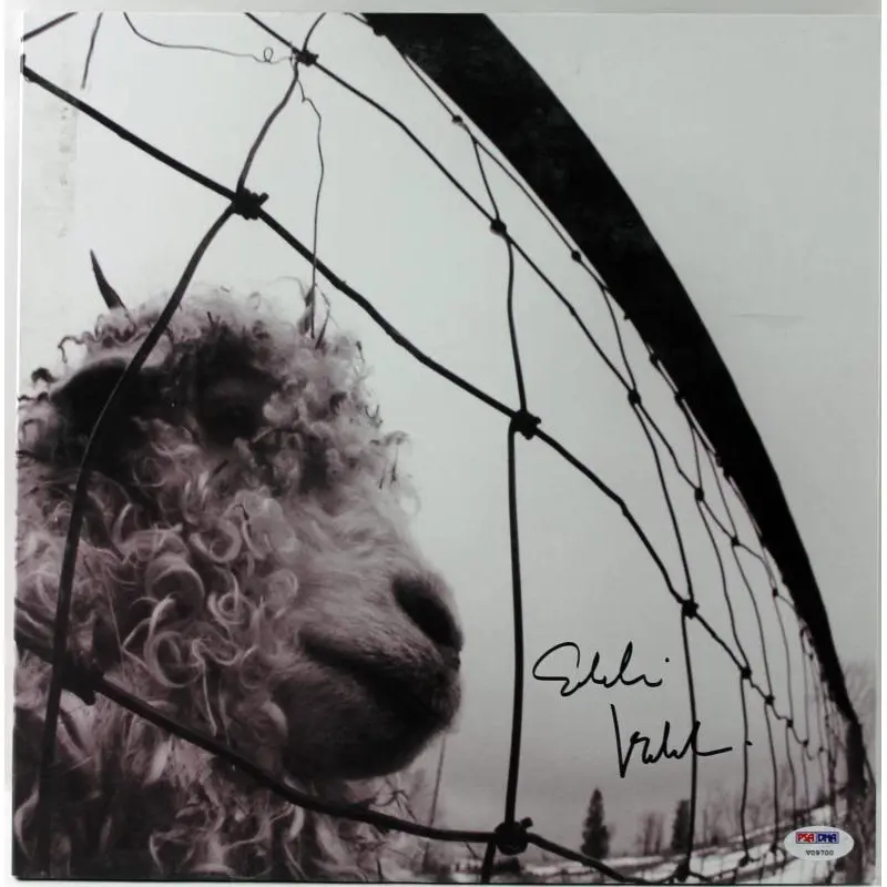Eddie Vedder Signed Vs Album Cover W/ Vinyl Auto Graded Gem Mint 10! PSA #V09700